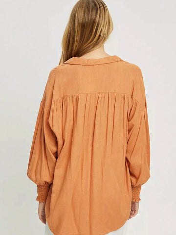 Women's Solid Color Simple Daily Wear Long Sleeve Shirt Women's Solid Color Simple Daily Wear Long Sleeve Shirt