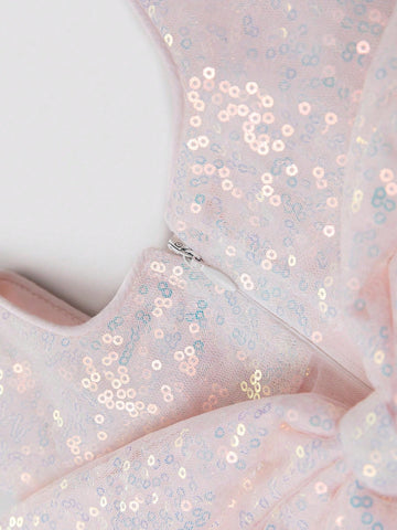 Young Girl 2024 New Arrival Bow Decoration Mesh Princess Dress Summer Style Trendy Young Girl 2024 New Arrival Bow Decoration Mesh Princess Dress Summer Style Trendy