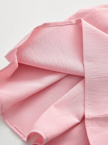 Young Girl 2pcs Casual Tank Bowknot Top & Shorts Clothes Set For Summer Young Girl 2pcs Casual Tank Bowknot Top & Shorts Clothes Set For Summer