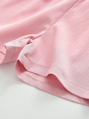 Young Girl 2pcs Casual Tank Bowknot Top & Shorts Clothes Set For Summer Young Girl 2pcs Casual Tank Bowknot Top & Shorts Clothes Set For Summer