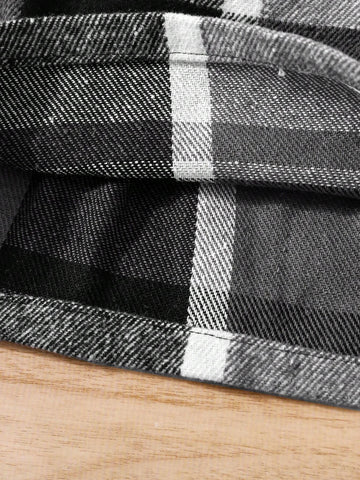 Young Girl Elegant Plaid Wool Blend A-Line Skirt, Suitable For Casual Wear And Formal Occasions Young Girl Elegant Plaid Wool Blend A-Line Skirt, Suitable For Casual Wear And Formal Occasions