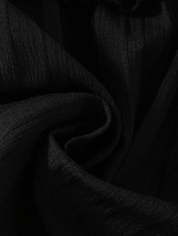 Young Girl Black Lace Ruffle Hem Summer Fashion Dress Young Girl Black Lace Ruffle Hem Summer Fashion Dress