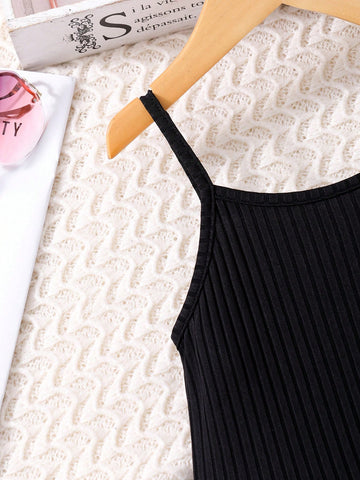 Young Girl Bowknot Waist Ruffled Suspender Dress Young Girl Bowknot Waist Ruffled Suspender Dress