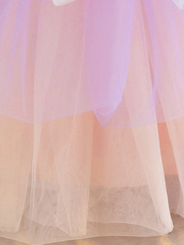 Young Girl Cap Sleeve Sequin Mesh Splice Bow Princess Cake Tulle Dress, Suitable For Birthday Party, Halloween Cosplay, Masquerade Ball, Flower Girl Wedding, Stage Performance Young Girl Cap Sleeve Sequin Mesh Splice Bow Princess Cake Tulle Dress, Suitable For Birthday Party, Halloween Cosplay, Masquerade Ball, Flower Girl Wedding, Stage Performance