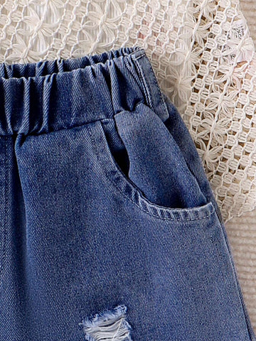 Young Girl Casual Irregular Vest And Shorts 3pcs Vacation Style Fashion Outfit Young Girl Casual Irregular Vest And Shorts 3pcs Vacation Style Fashion Outfit