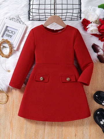 Young Girl Cute Crew Neck Long Sleeve Fitted Elegant Trendy Mini A-Line Knit Dress ,Vintage & Sweet,Versatile, For Birthday Party, Vacation, College Style Young Girl Cute Crew Neck Long Sleeve Fitted Elegant Trendy Mini A-Line Knit Dress ,Vintage & Sweet,Versatile, For Birthday Party, Vacation, College Style
