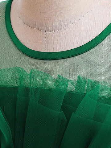 Young Girl Elegant Tulle Trailing Puffy Dress, Suitable For Birthday Party Evening Gown Young Girl Elegant Tulle Trailing Puffy Dress, Suitable For Birthday Party Evening Gown