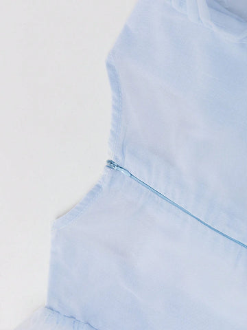 Young Girl Mesh Square Neckline Bow Detail Bow Bubble Sleeve Dress 2024 New Children Princess Dress Summer Skirt Young Girl Mesh Square Neckline Bow Detail Bow Bubble Sleeve Dress 2024 New Children Princess Dress Summer Skirt