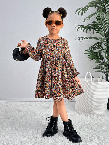 Young Girl Urban Chic Ditsy Floral Long Sleeve Woven Dress, NOVA Store Young Girl Urban Chic Ditsy Floral Long Sleeve Woven Dress, NOVA Store