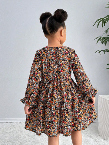 Young Girl Urban Chic Ditsy Floral Long Sleeve Woven Dress, NOVA Store Young Girl Urban Chic Ditsy Floral Long Sleeve Woven Dress, NOVA Store