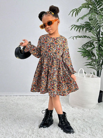 Young Girl Urban Chic Ditsy Floral Long Sleeve Woven Dress, NOVA Store Young Girl Urban Chic Ditsy Floral Long Sleeve Woven Dress, NOVA Store
