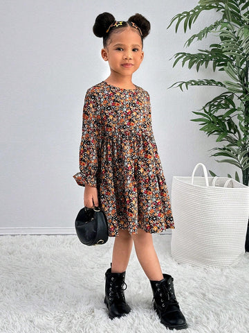 Young Girl Urban Chic Ditsy Floral Long Sleeve Woven Dress, NOVA Store Young Girl Urban Chic Ditsy Floral Long Sleeve Woven Dress, NOVA Store