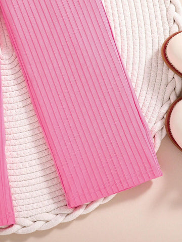 Young Girl Urban Elegant Ribbed Patchwork Textured Fabric Puff Sleeve And Decorated Belt Long Sleeve Jumpsuit. Young Girl Urban Elegant Ribbed Patchwork Textured Fabric Puff Sleeve And Decorated Belt Long Sleeve Jumpsuit.