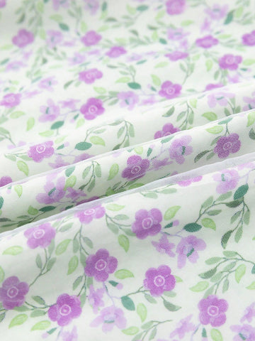 Young Girl's 2024 Summer New Style Chinese Style Floral Print Mesh Cheongsam Princess Dress Young Girl's 2024 Summer New Style Chinese Style Floral Print Mesh Cheongsam Princess Dress