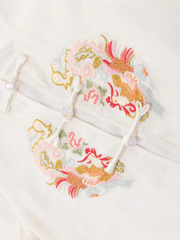 Young Girl's 2pcs Chinese Style Horse-Face Skirt Suit, Summer Hanfu Dress For Children, 2024 New Arrival Young Girl's 2pcs Chinese Style Horse-Face Skirt Suit, Summer Hanfu Dress For Children, 2024 New Arrival