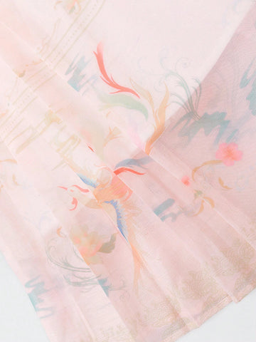 Young Girl's 2pcs Chinese Style Horse-Face Skirt Suit, Summer Hanfu Dress For Children, 2024 New Arrival Young Girl's 2pcs Chinese Style Horse-Face Skirt Suit, Summer Hanfu Dress For Children, 2024 New Arrival