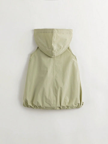 Young Girls' Casual Outdoor Ultra-Light Quick-Dry Sleeveless Hooded Jumpsuit, Summer Young Girls' Casual Outdoor Ultra-Light Quick-Dry Sleeveless Hooded Jumpsuit, Summer