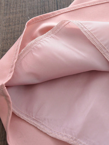 Young Girls Fashionable 3D Flower Decor Round Neck Sleeveless Dress, Summer Young Girls Fashionable 3D Flower Decor Round Neck Sleeveless Dress, Summer