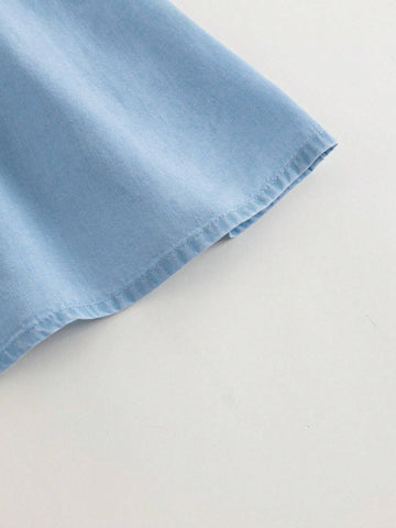 Young Girls' Fashionable Sweet And Cooling Lace Flying Sleeve Square Neck Vest Dress For Summer Young Girls' Fashionable Sweet And Cooling Lace Flying Sleeve Square Neck Vest Dress For Summer