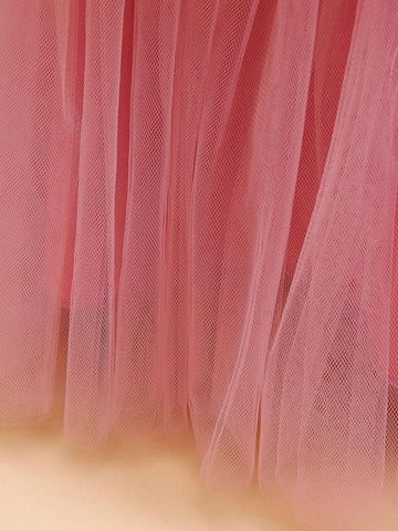 Young Girl's Multilayer Cake Style Ball Gown, Performance Dress Young Girl's Multilayer Cake Style Ball Gown, Performance Dress