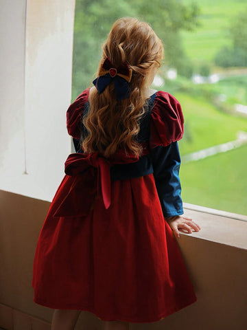 Young Girls Princess Cartoon Character Party Dress, Cute & Sweet For Christmas, Birthday & Banquet, Autumn/Winter Young Girls Princess Cartoon Character Party Dress, Cute & Sweet For Christmas, Birthday & Banquet, Autumn/Winter