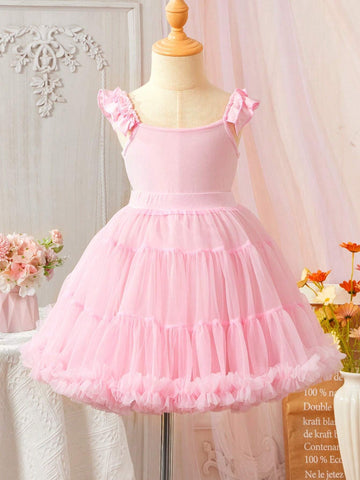 Young Girl's Sweet And Elegant Tutu Skirt Set For Ballet Dancing Young Girl's Sweet And Elegant Tutu Skirt Set For Ballet Dancing