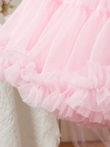 Young Girl's Sweet And Elegant Tutu Skirt Set For Ballet Dancing Young Girl's Sweet And Elegant Tutu Skirt Set For Ballet Dancing