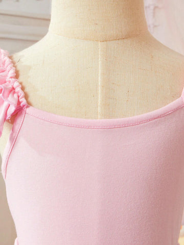 Young Girl's Sweet And Elegant Tutu Skirt Set For Ballet Dancing Young Girl's Sweet And Elegant Tutu Skirt Set For Ballet Dancing