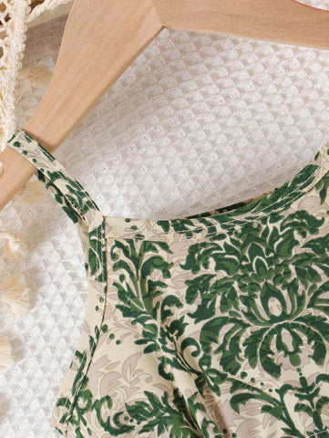 Young Girls' Vacation Style Spaghetti Strap Hollow Out Dress Young Girls' Vacation Style Spaghetti Strap Hollow Out Dress