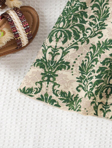 Young Girls' Vacation Style Spaghetti Strap Hollow Out Dress Young Girls' Vacation Style Spaghetti Strap Hollow Out Dress