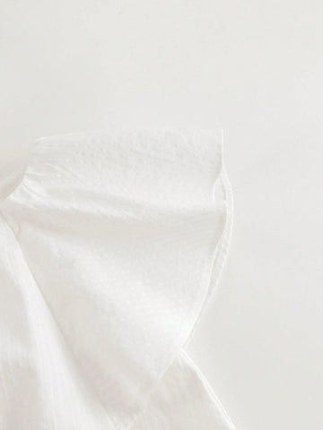 Young Girls' Vintage Elegant Sweet Ruffled Cap Sleeve Round Neck Dress, Summer Young Girls' Vintage Elegant Sweet Ruffled Cap Sleeve Round Neck Dress, Summer