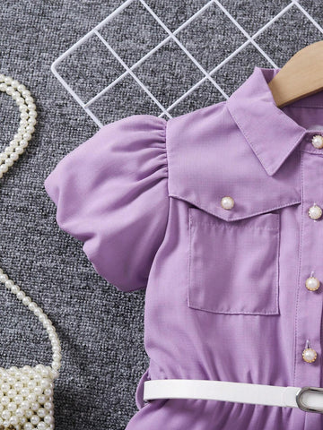 Young Women Elegant Commuting Noble Lady Bubble Striped Blouse Collar With Belted Shorts Romper Young Women Elegant Commuting Noble Lady Bubble Striped Blouse Collar With Belted Shorts Romper