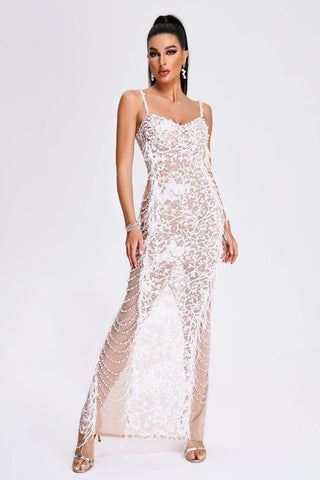 Wenda Feather Sequin Maxi Dress Wenda Feather Sequin Maxi Dress