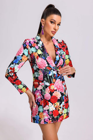 Lesley Floral Printed Blazer Dress Lesley Floral Printed Blazer Dress