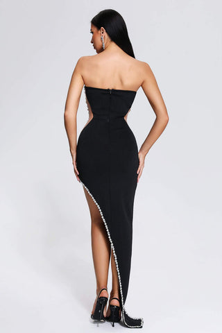 Porsha Diamonate Strapless Maxi Bandage Dress Porsha Diamonate Strapless Maxi Bandage Dress