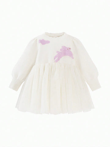 Mini Bala Girls' Cotton Sweet Puff Sleeve Dress Mini Bala Girls' Cotton Sweet Puff Sleeve Dress