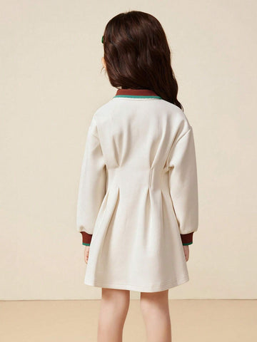 Mini Bala Girls' Polo Dress: Baby American Retro Fashion Sweet College Style Dress Mini Bala Girls' Polo Dress: Baby American Retro Fashion Sweet College Style Dress