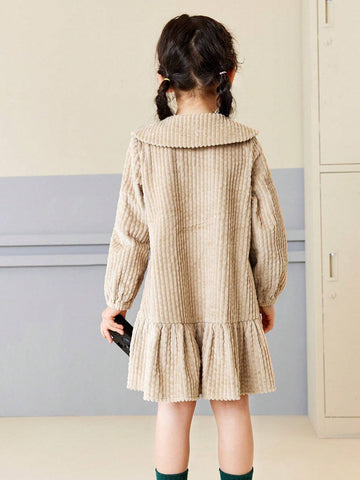 Mini Bala Young Girls College Style Lapel Dress Mini Bala Young Girls College Style Lapel Dress