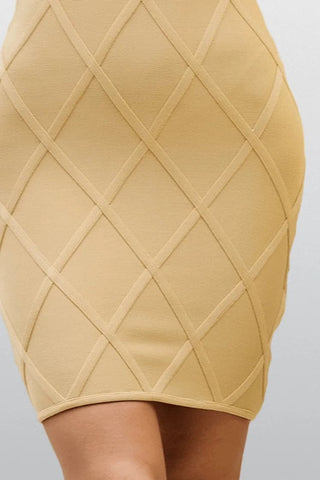 Rosalie Yellow Bandage Bodycon Dress Rosalie Yellow Bandage Bodycon Dress