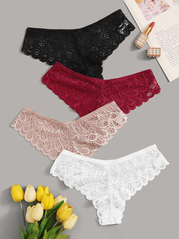 4pack Floral Lace Panty Set 4pack Floral Lace Panty Set