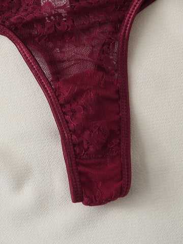 Floral Lace Underwire Lingerie Set Floral Lace Underwire Lingerie Set