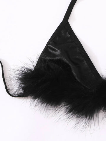 6pack Fluffy Triangle Thong Rabbit Sexy Costume 6pack Fluffy Triangle Thong Rabbit Sexy Costume