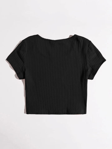 EZwear Solid Rib-knit Top EZwear Solid Rib-knit Top