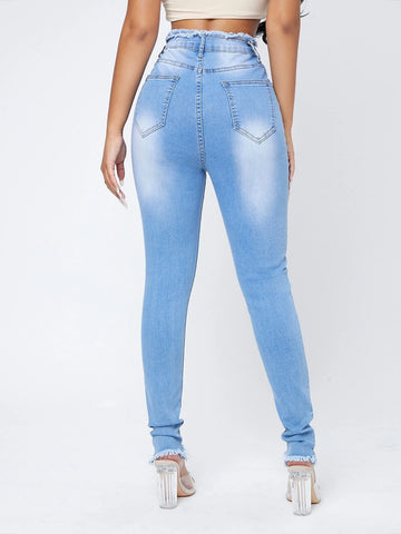 Curvy Raw Hem Skinny Jeans Curvy Raw Hem Skinny Jeans