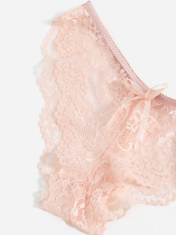 Floral Lace Lingerie Set With Floral Print Satin Pants Floral Lace Lingerie Set With Floral Print Satin Pants