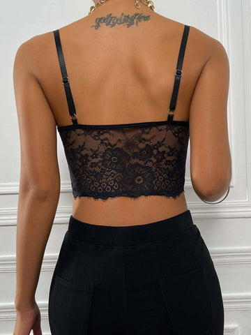 Lace Bustier Crop Cami Top Lace Bustier Crop Cami Top