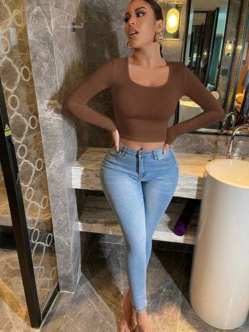 SXY Scoop Neck Crop Tee SXY Scoop Neck Crop Tee