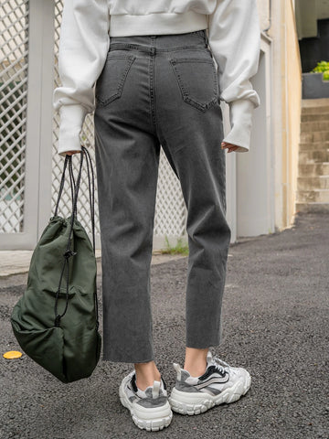 DAZY High Waist Slant Pockets Straight Leg Jeans DAZY High Waist Slant Pockets Straight Leg Jeans