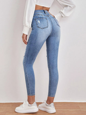 High Waisted Ripped Skinny Jeans High Waisted Ripped Skinny Jeans