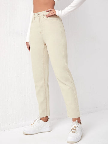 Slant Pocket Raw Cut Jeans Slant Pocket Raw Cut Jeans